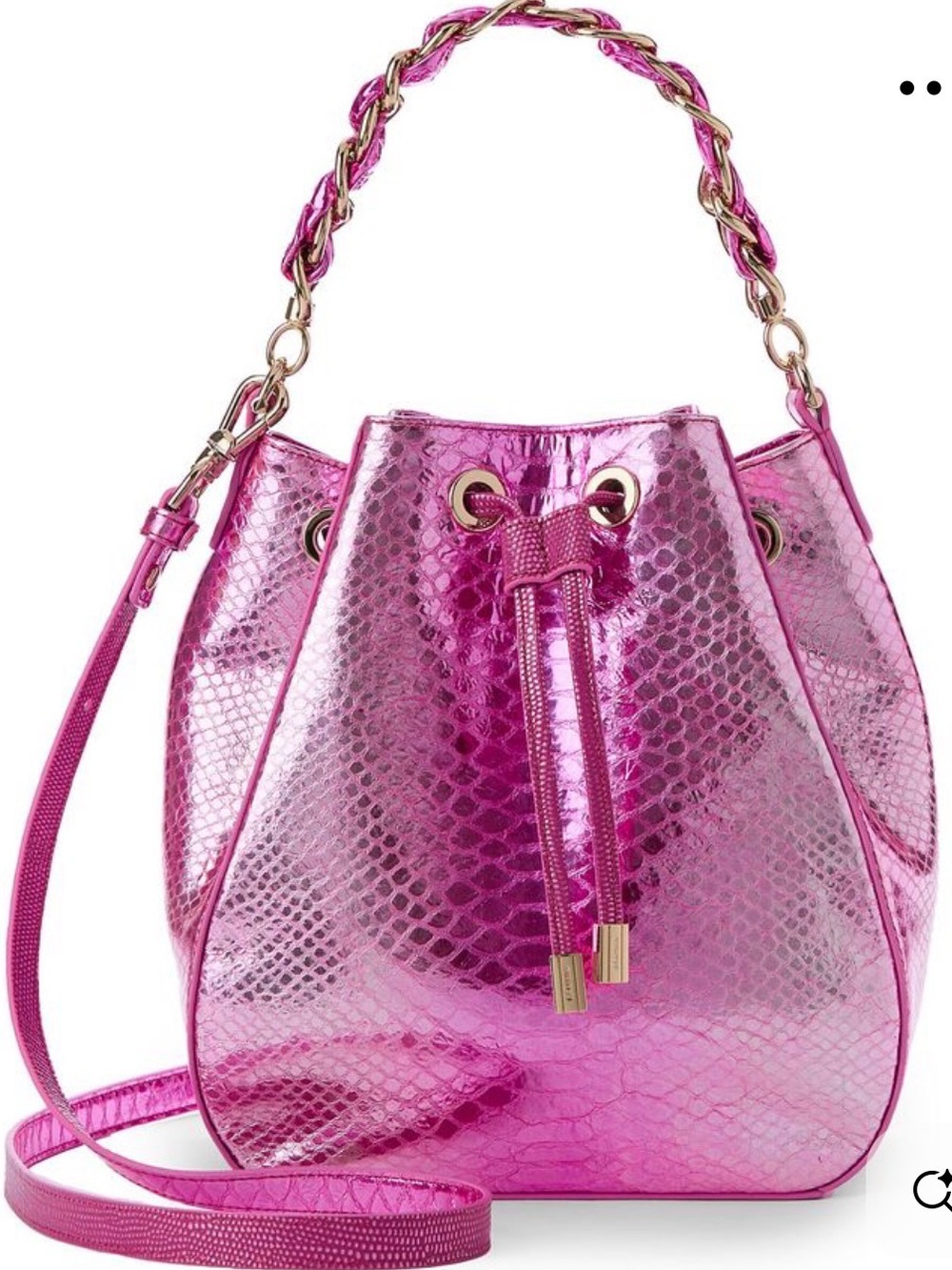 NWT Brahmin Melinda in ROSE GOLD AKONI Bucket Bag